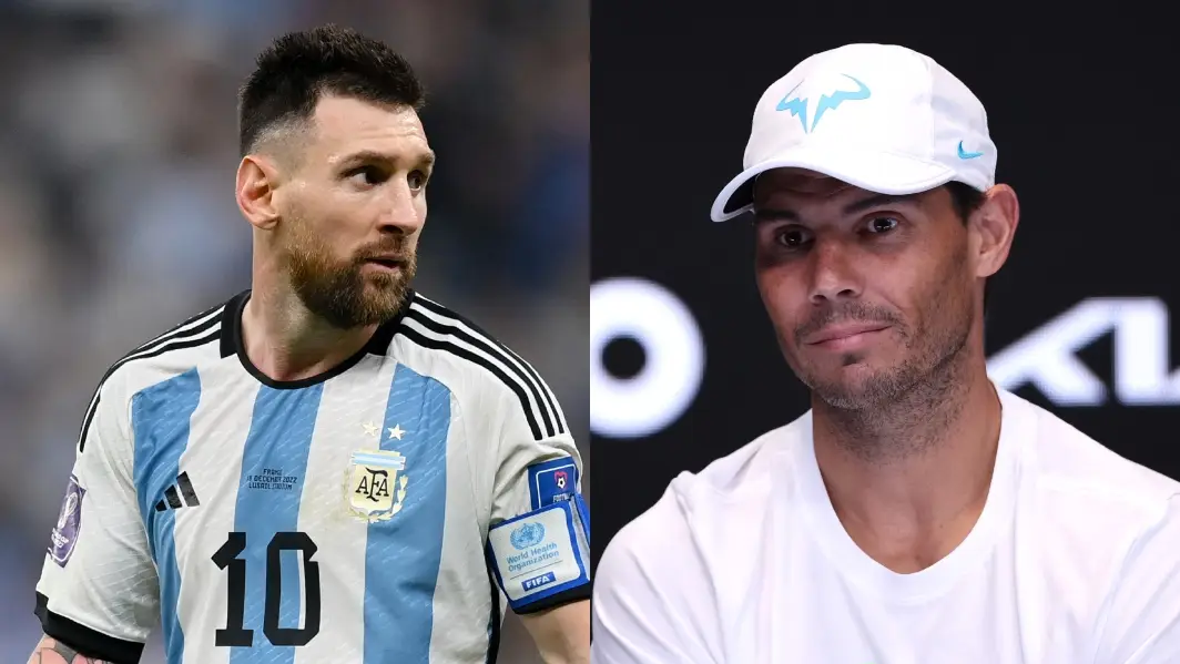 Leo Messi y Rafa Nadal en fotografías de archivo Leo Messi y Rafa Nadal en fotografías de archivo
