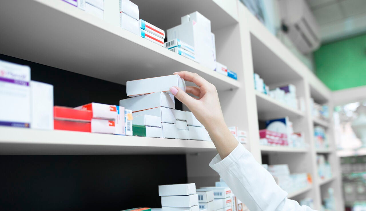 Medicamentos en una farmacia
