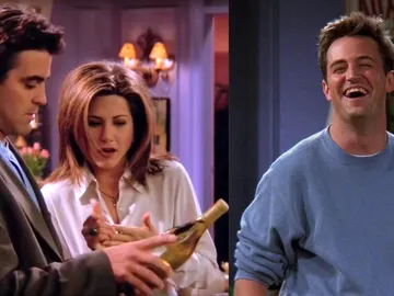 George Clooney, Jennifer Aniston y Matthew Perry en Friends George Clooney, Jennifer Aniston y Matthew Perry en Friends