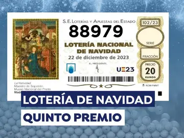 88979, tercer quinto premio de la Lotería de Navidad 2023 88979, tercer quinto premio de la Lotería de Navidad 2023