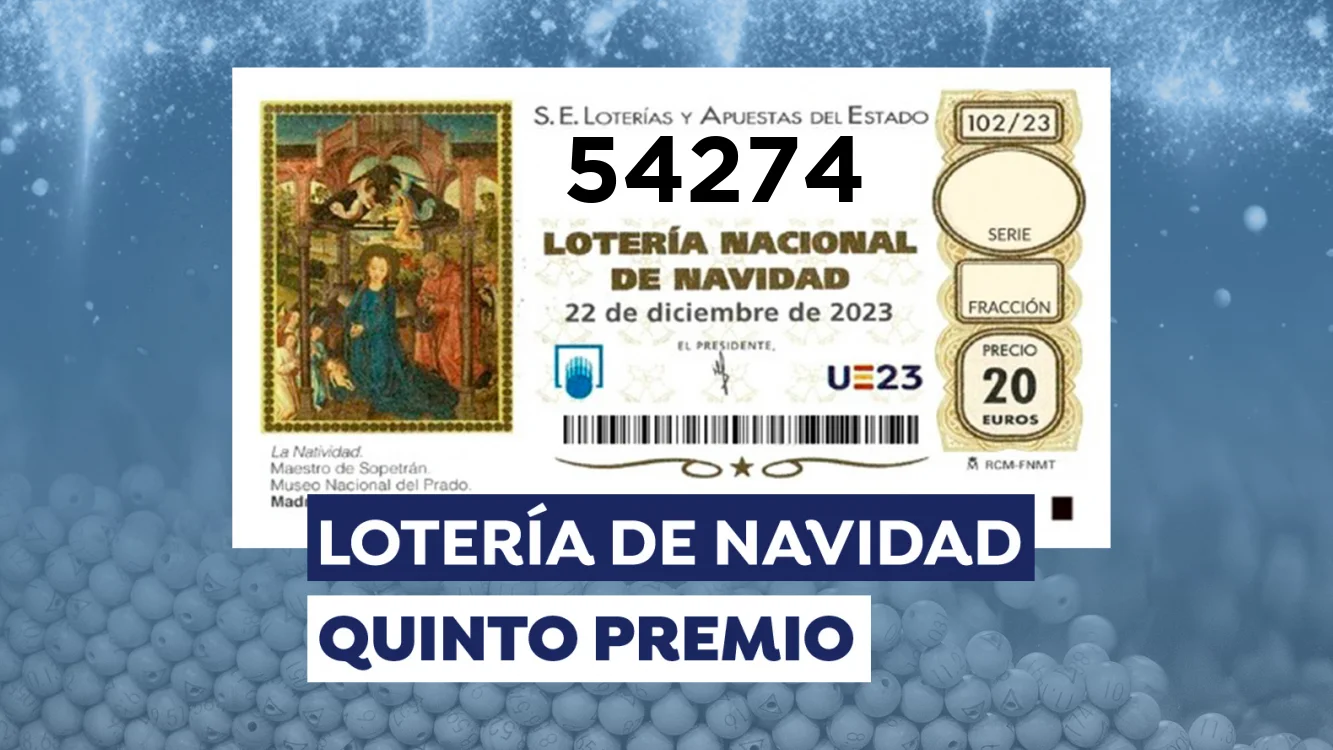 Primer quinto premio de la Lotería de Navidad Primer quinto premio de la Lotería de Navidad