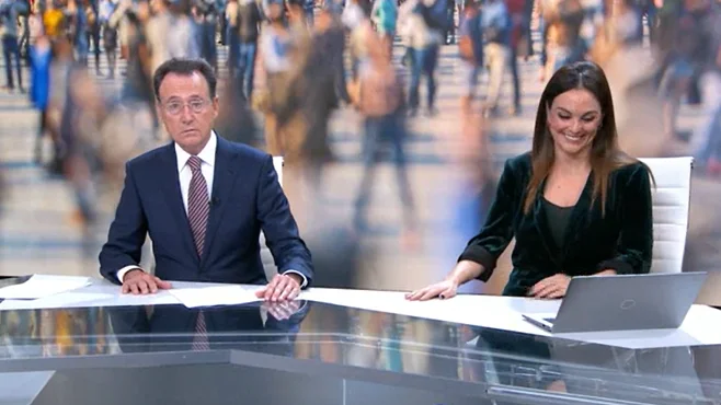 Matías Prats y Mónica Carrillo presentando Antena 3 Noticias Fin de Semana este domingo Matías Prats y Mónica Carrillo presentando Antena 3 Noticias Fin de Semana este domingo