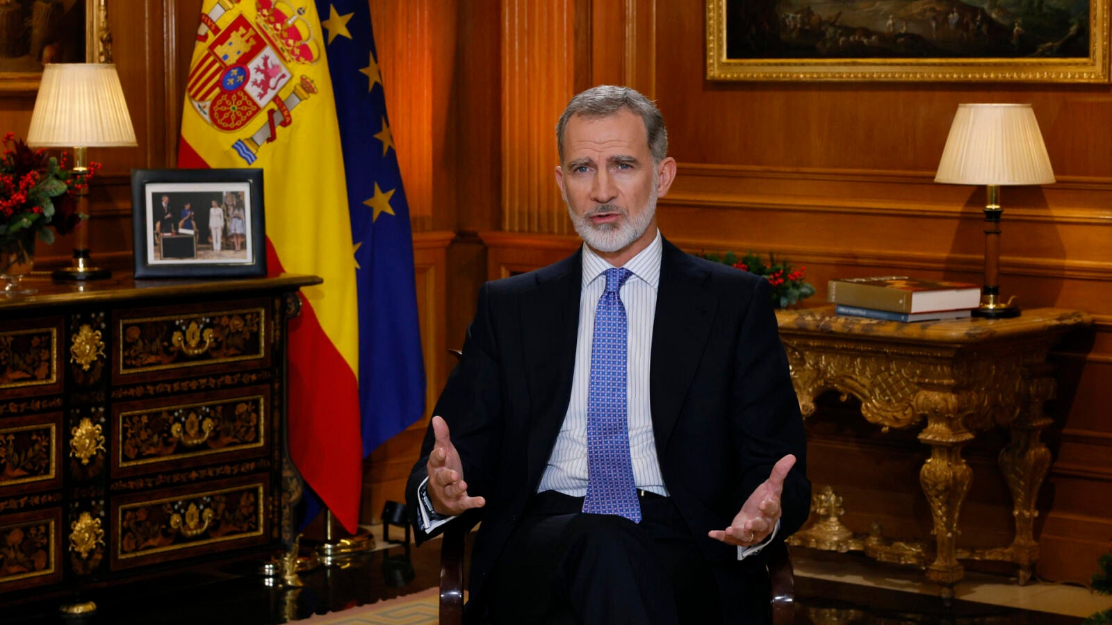 La Constitución marca el mensaje de Navidad del rey Felipe VI frente al 