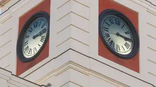Imagen del reloj de la Puerta del Sol Imagen del reloj de la Puerta del Sol