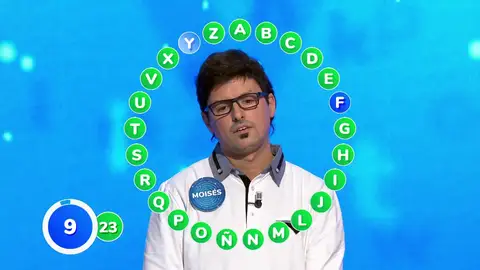 Moisés va a por todas: consigue 23 aciertos y obliga a Óscar a asumir riesgos en El Rosco Moisés va a por todas: consigue 23 aciertos y obliga a Óscar a asumir riesgos en El Rosco