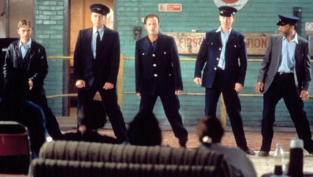 Escena de Full Monty, con Robert Carlyle y Tom Wilkinson Escena de Full Monty, con Robert Carlyle y Tom Wilkinson