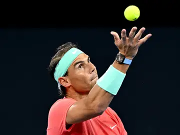 Rafa Nadal, en acción en Brisbane Rafa Nadal, en acción en Brisbane