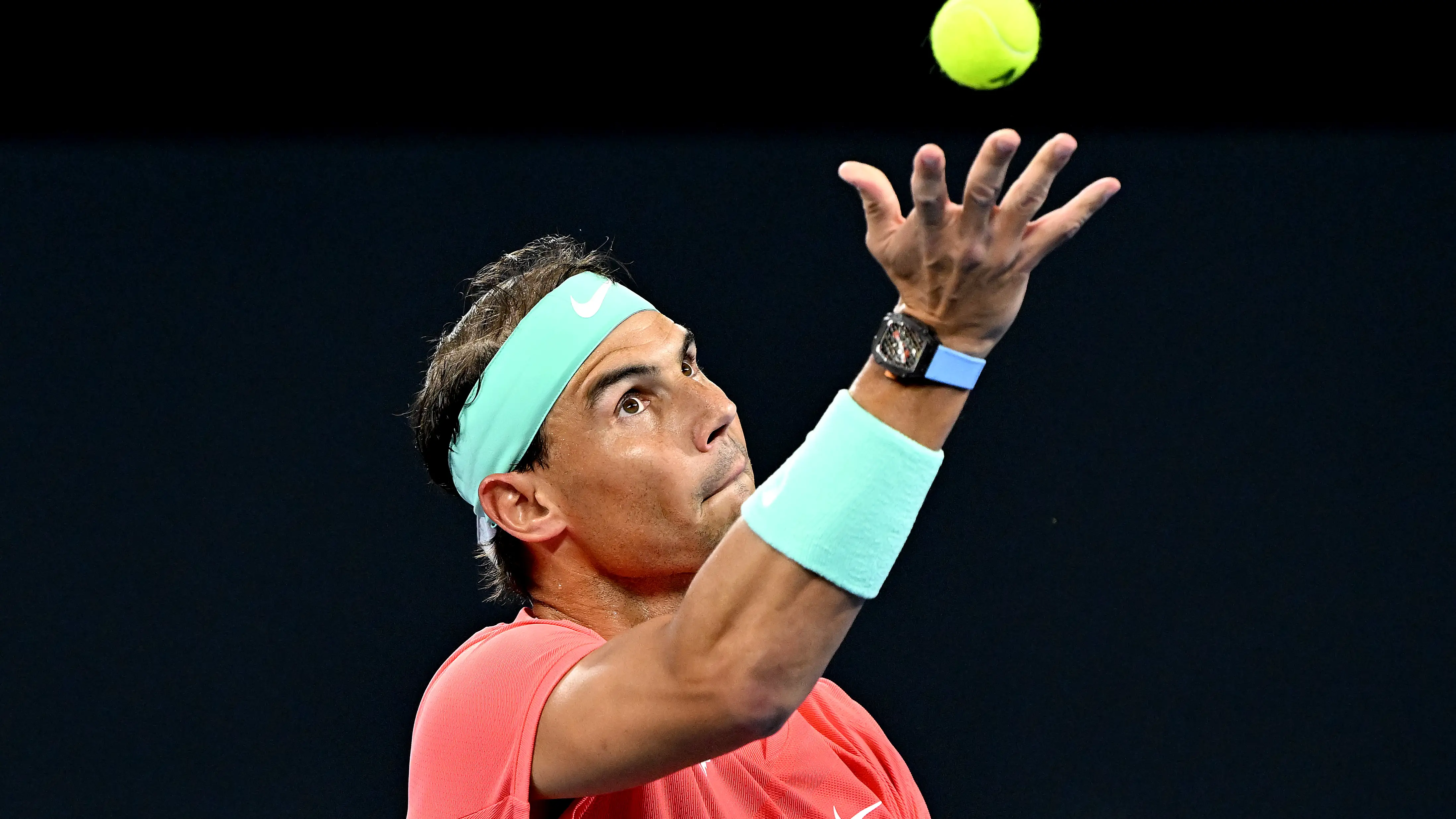 Rafa Nadal, en acción en Brisbane Rafa Nadal, en acción en Brisbane