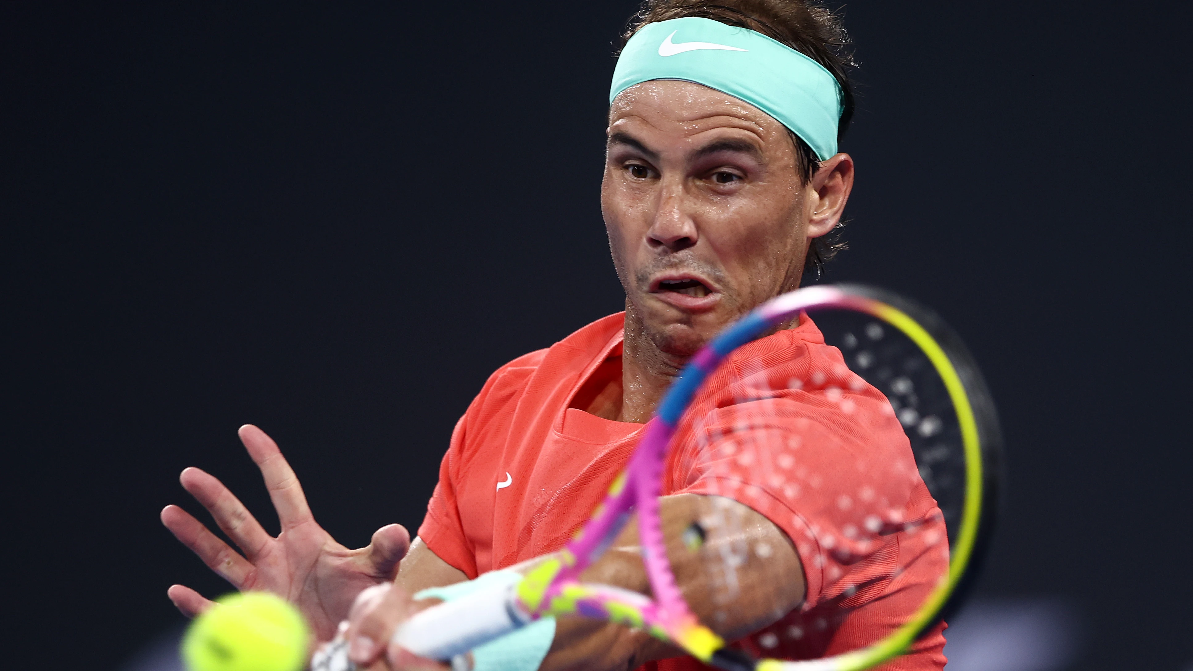 Rafa Nadal en el partido ante Kubler Rafa Nadal en el partido ante Kubler