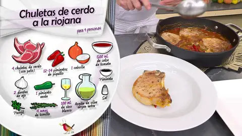 Ingredientes chuletas de cerdo a la riojana Ingredientes chuletas de cerdo a la riojana