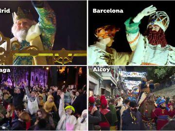 Cabalgata de Reyes Magos de Madrid, Barcelona, Málaga y Alcoy