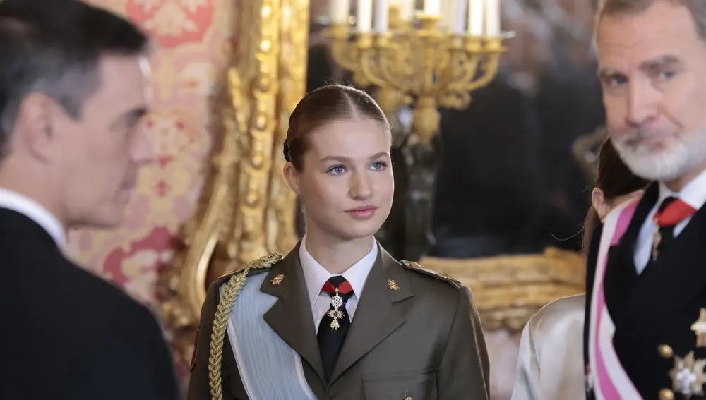 La princesa Leonor en la recepción de la Pascua Militar