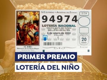 94974, primer premio de la Loter&iacute;a del Ni&ntilde;o 2024