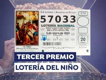 Tercer premio de la Lotería del Niño 2024 Tercer premio de la Lotería del Niño 2024