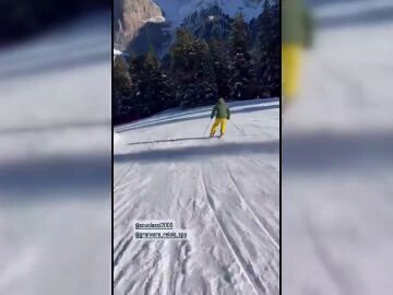 Fernando Alonso impresiona esquiando en Italia