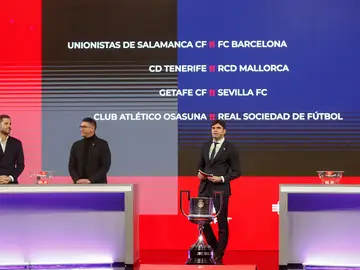 Un momento del sorteo de los octavos de final de la Copa del Rey Un momento del sorteo de los octavos de final de la Copa del Rey