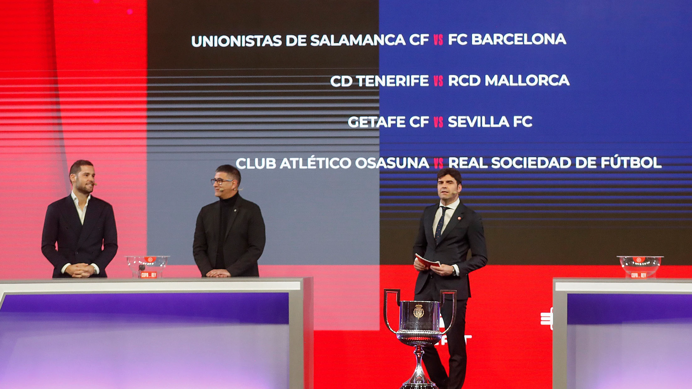 Un momento del sorteo de los octavos de final de la Copa del Rey