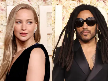 Jennifer Lawrence y Lenny Kravitz en los Globos de Oro Jennifer Lawrence y Lenny Kravitz en los Globos de Oro