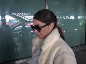 Elena Tablada, en el aeropuerto de Madrid