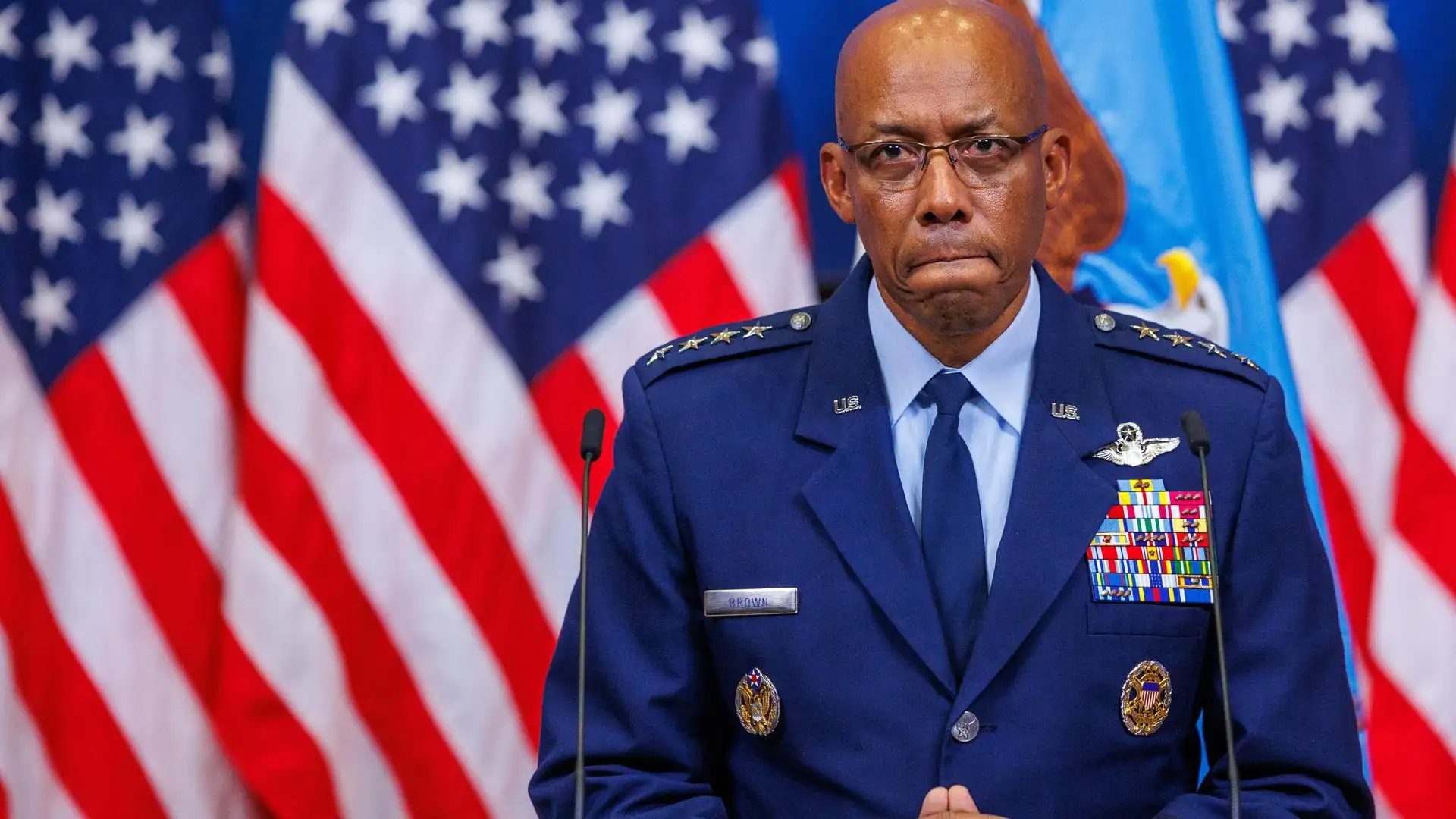 El jefe del Estado Mayor Conjunto de Estados Unidos, Charles Brown El jefe del Estado Mayor Conjunto de Estados Unidos, Charles Brown