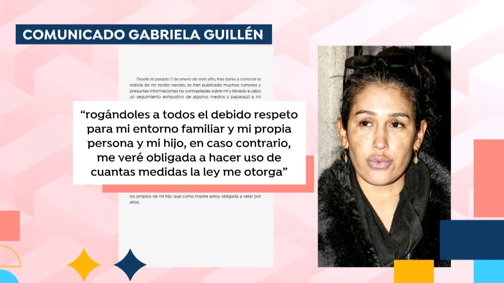 Comunicado de Gabriela Guillén. Comunicado de Gabriela Guillén.