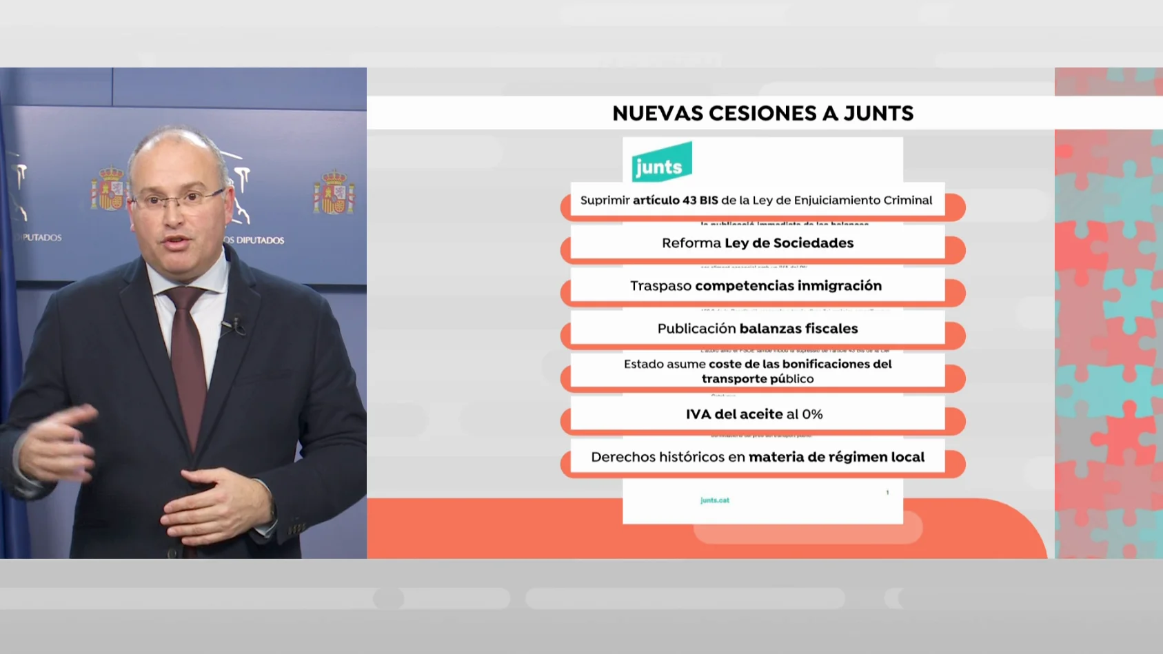 Miguel Tellado en Espejo Público. Miguel Tellado en Espejo Público.
