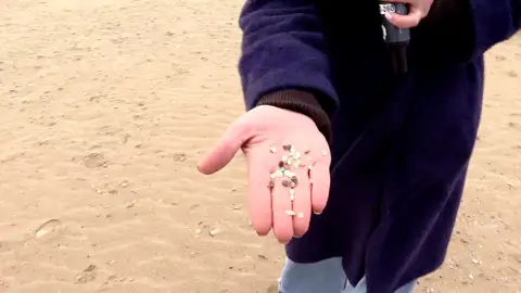 Vertido de pellets en el norte. Vertido de pellets en el norte.