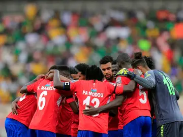 Los jugadores de Gambia en la Copa África 2022 Los jugadores de Gambia en la Copa África 2022