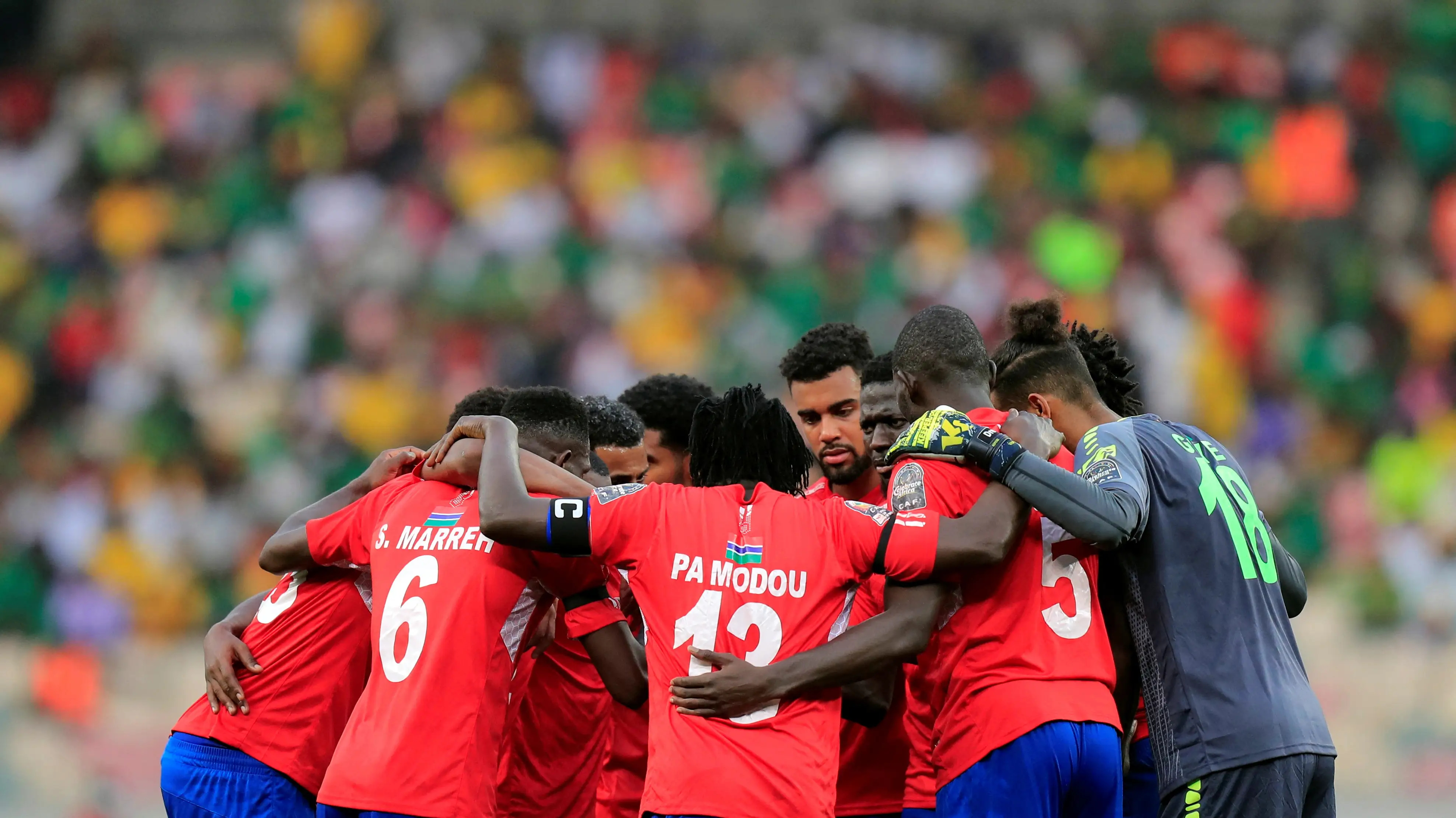 Los jugadores de Gambia en la Copa África 2022 Los jugadores de Gambia en la Copa África 2022