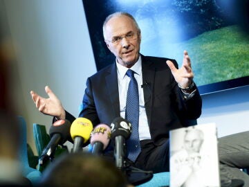 Sven-Goran Eriksson, durante la promoción en Estocolmo del libro de sus memorias, el 6 de noviembre de 2013