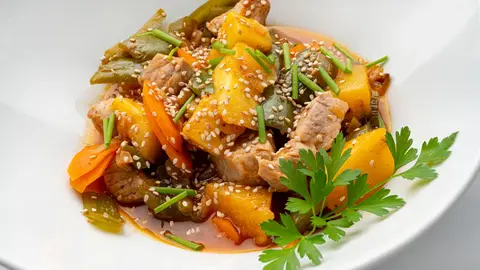 Receta de cerdo agridulce, de Karlos Arguiñano Receta de cerdo agridulce, de Karlos Arguiñano