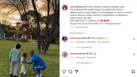 Guti junto a sus hijos Enzo y Romeo Guti junto a sus hijos Enzo y Romeo