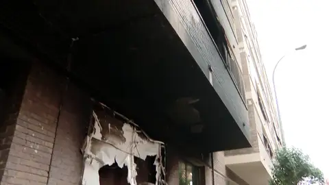 Incendio de un edificio en Badalona