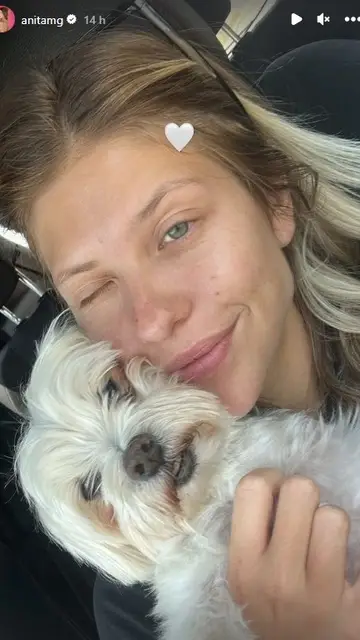 Anita Matamoros y su perro Ringo Anita Matamoros y su perro Ringo