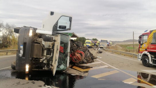 Imagen del accidente de tr&aacute;fico en Murcia
