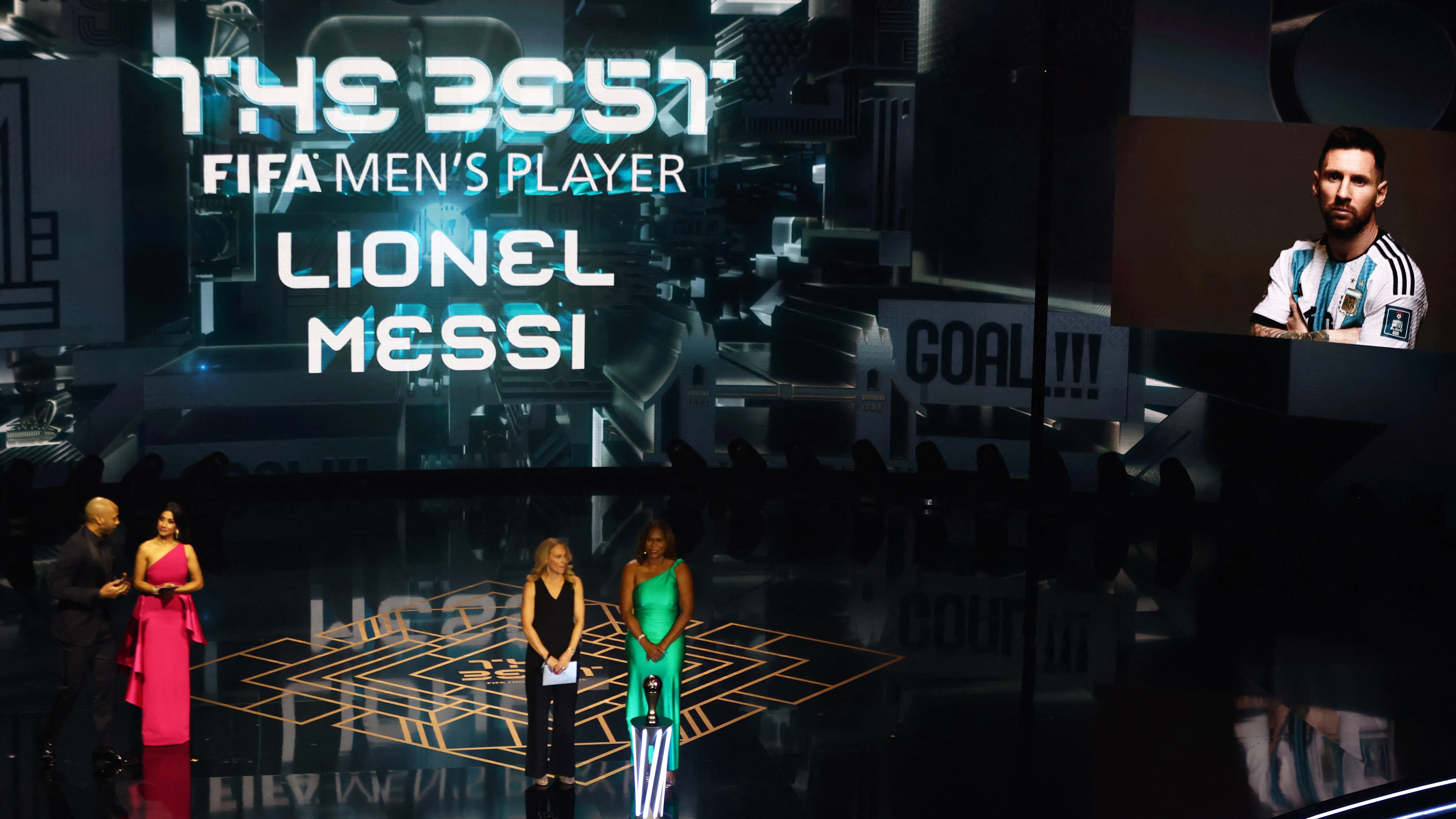 Momento en el que Leo Messi gana el The Best 2023