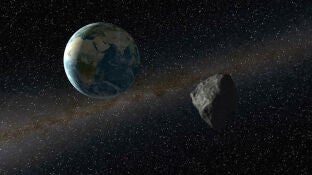 Representaci&oacute;n de un asteroide cercano a la Tierra