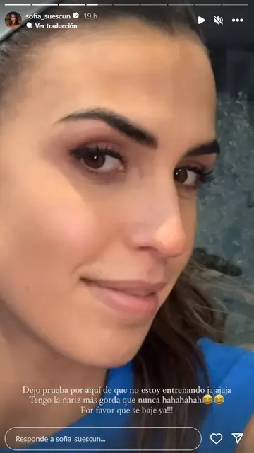 Sofía Suescun muestra su nariz al natural, sin ácido hialurónico Sofía Suescun muestra su nariz al natural, sin ácido hialurónico
