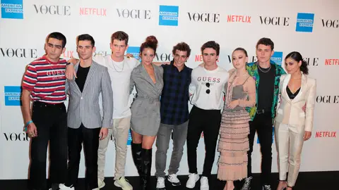 El elenco de Elite en un photocall en 2018 El elenco de Elite en un photocall en 2018