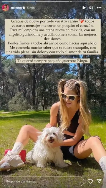 Anita Matamoros se despide de su perro Ringo Anita Matamoros se despide de su perro Ringo