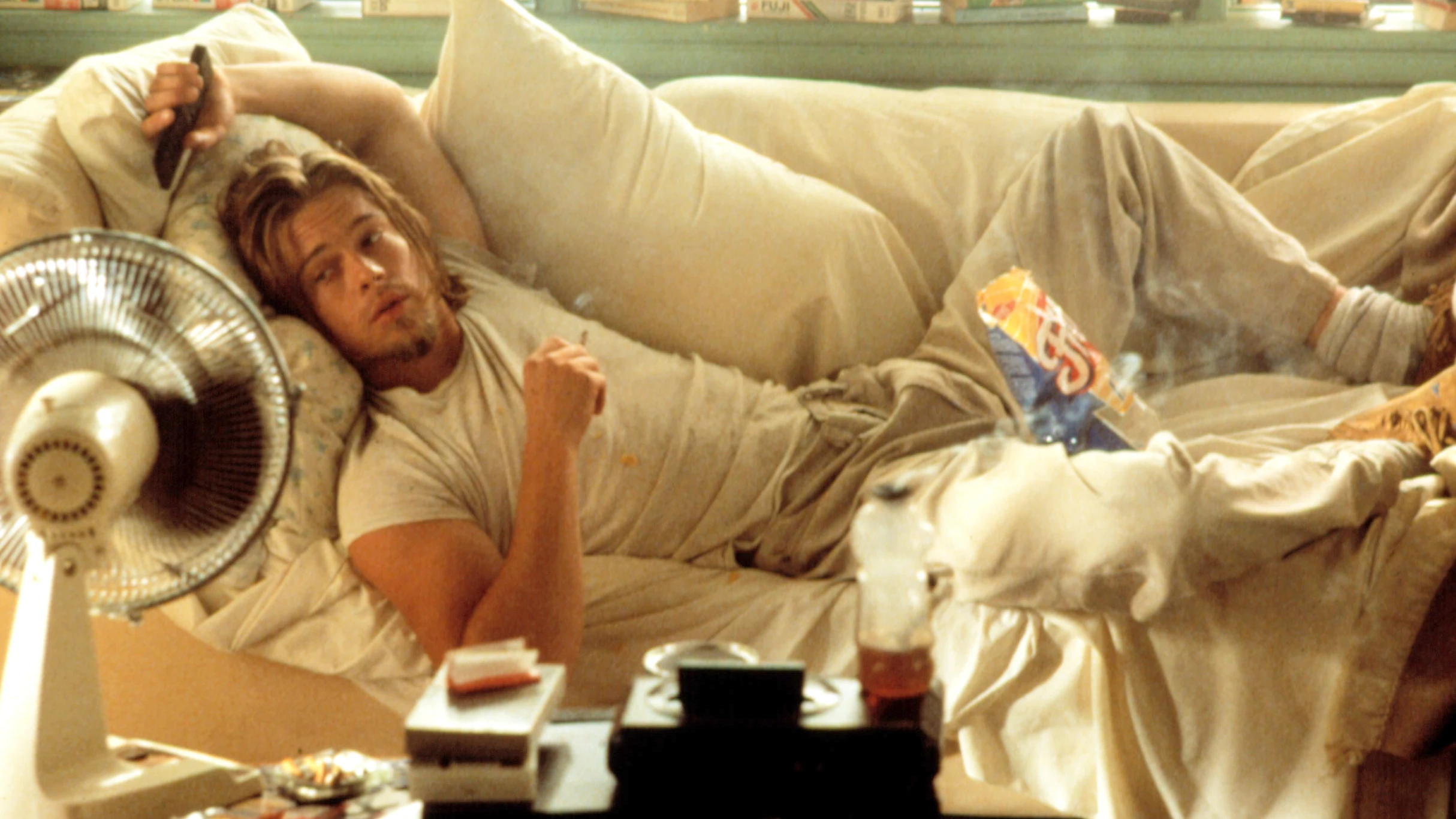 Brad Pitt en la película True Romance Brad Pitt en la película True Romance