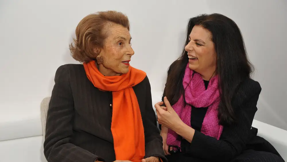 Françoise Bettencourt y su madre Liliane