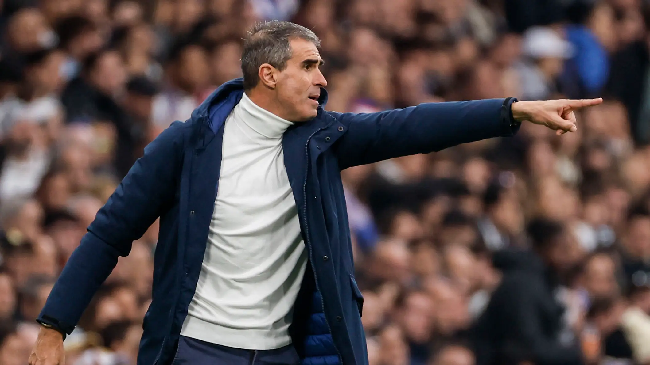 Gaizka Garitano, en el Santiago Bernab&eacute;u
