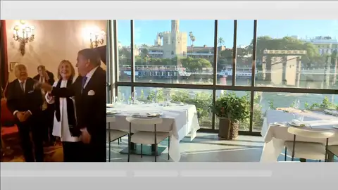 Hillary Clinton en Sevilla. Hillary Clinton en Sevilla.