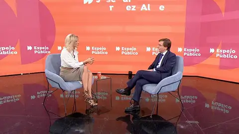 El alcalde de Madrid en Espejo Público. El alcalde de Madrid en Espejo Público.