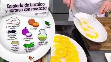 Ingredientes Ensalada de bacalao y naranja