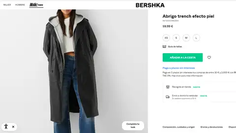 Gabardina efecto cuero Gabardina efecto cuero