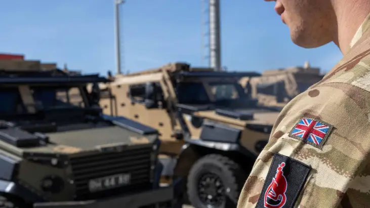 Los británicos serán llamados a combatir si hay guerra con Rusia Imagen de archivo de efectivos militares británicos.