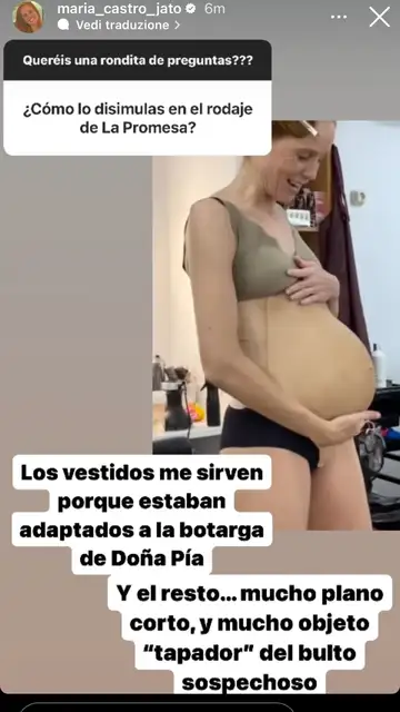 María Castro cuenta como ha ocultado su embarazo en rodaje María Castro cuenta como ha ocultado su embarazo en rodaje