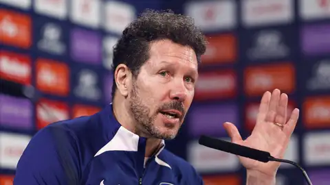 Simeone en rueda de prensa Simeone en rueda de prensa